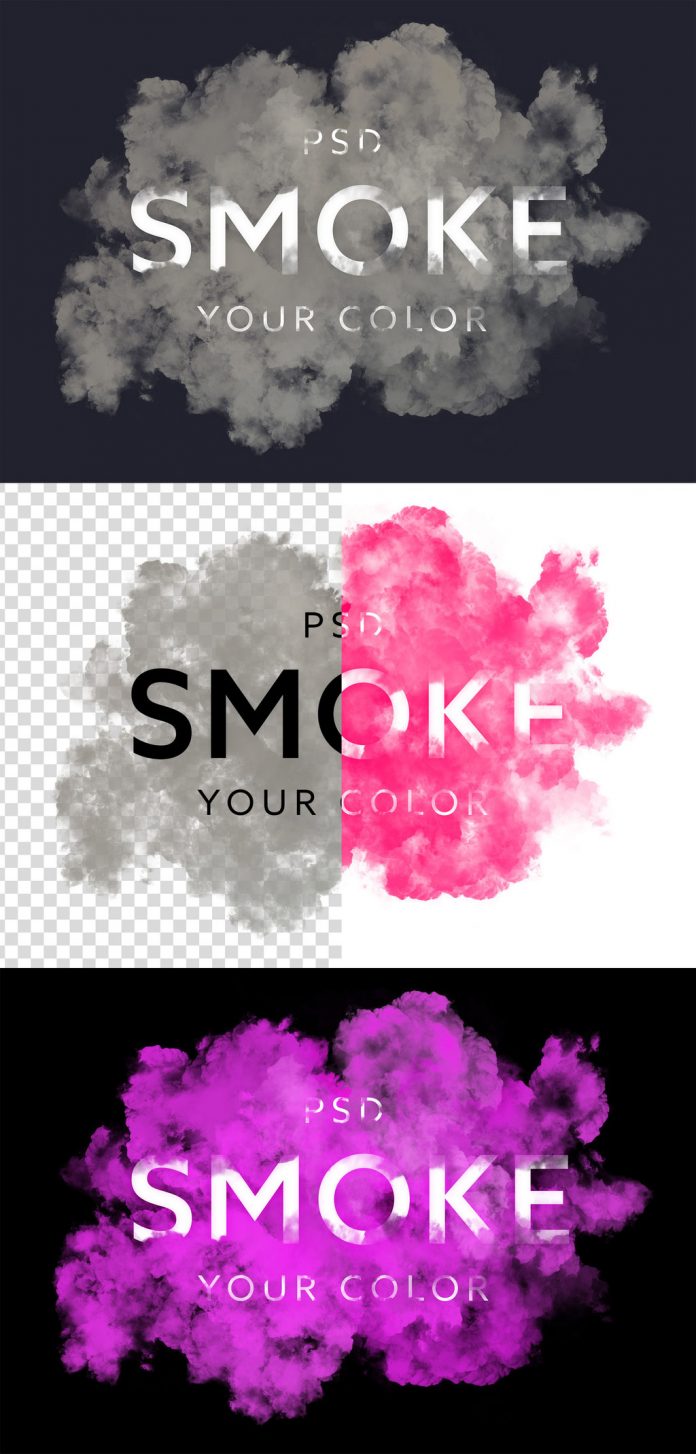 This hyper-realistic smoke text effect is available as an easy-to-use Photoshop template.