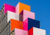 Architectural photography of colorful facades shot by Marco de Groot.
