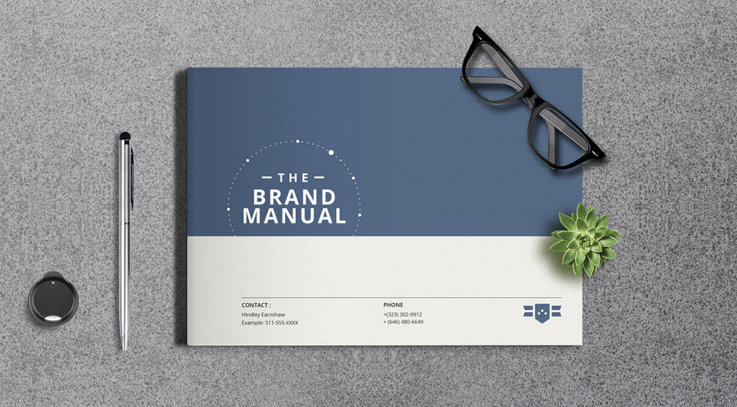 Minimalist Brand Identity Brochure Template for Adobe InDesign