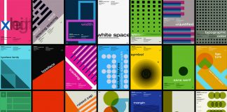 Swiss Graphic Design inspired Posters based on the Adobe Fonts Glossary Typography Terms.