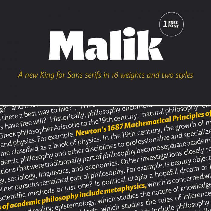 Malik font family by Zetafonts