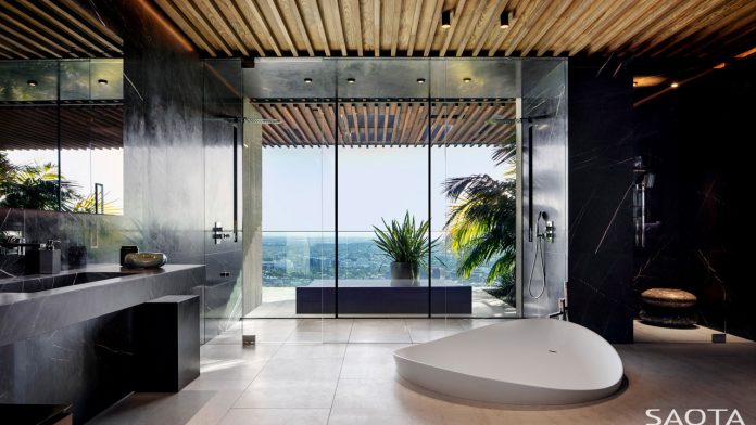 SAOTA designed a luxurious hillside house in Los Angeles, California.