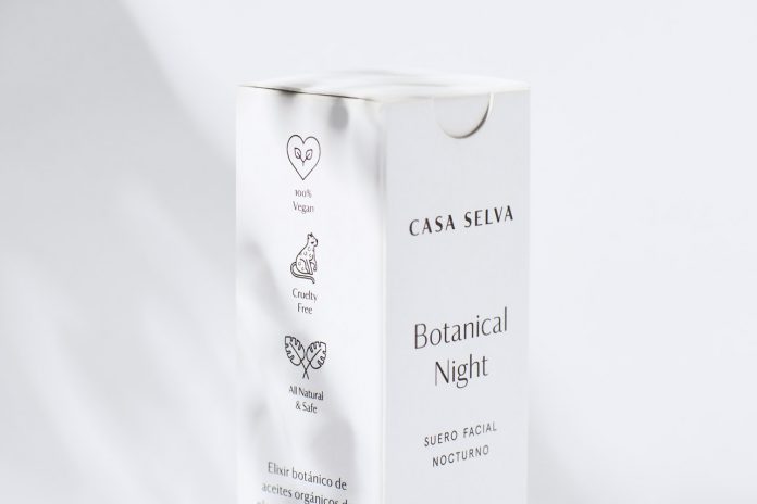Brand and packaging design created by graphic design studio Menta for the skincare line Casa Selva.