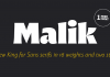 Malik font family by Zetafonts