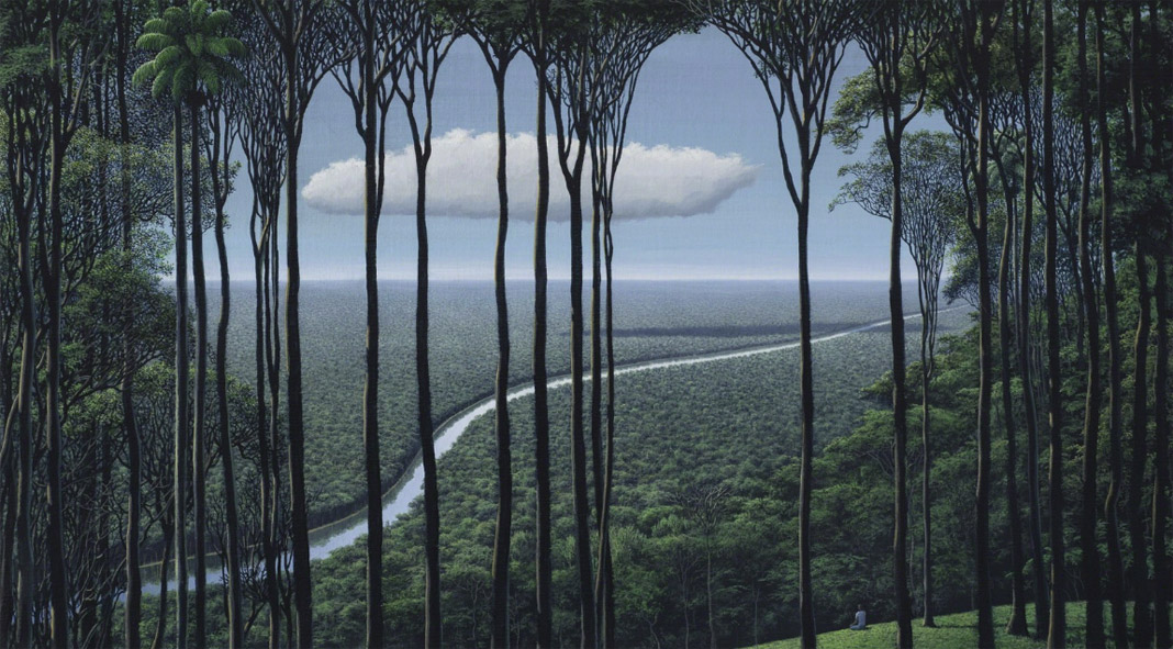 Paintings of landscapes by Tomas Sanchez.