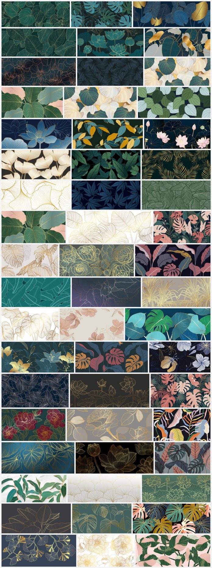 Floral vector backgrounds by Adobe Stock contributor @vectortwins.