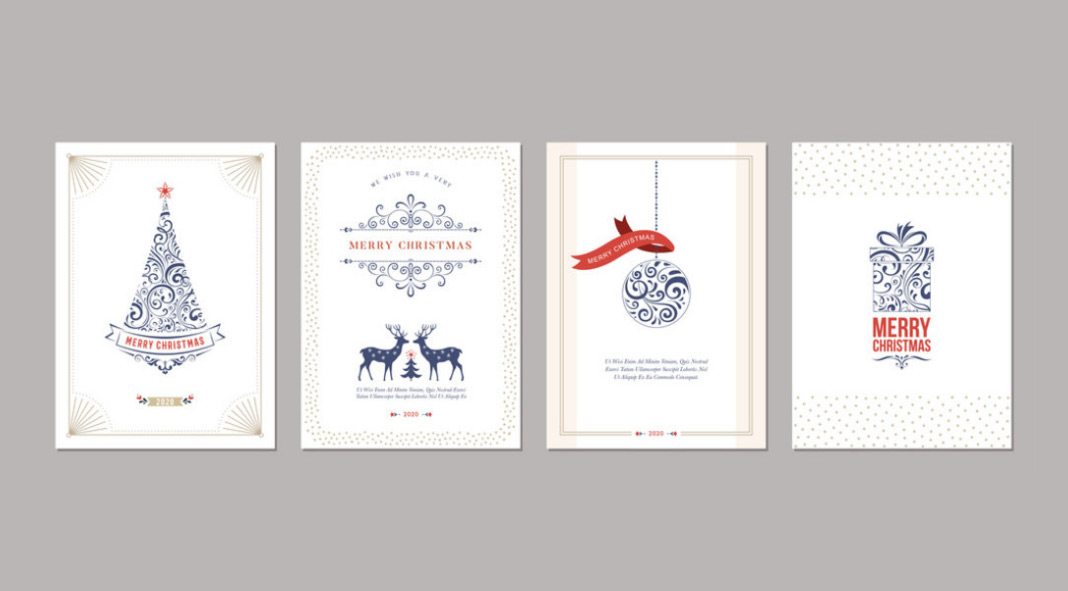 Download Christmas and holiday cards as fully editable graphic design templates.