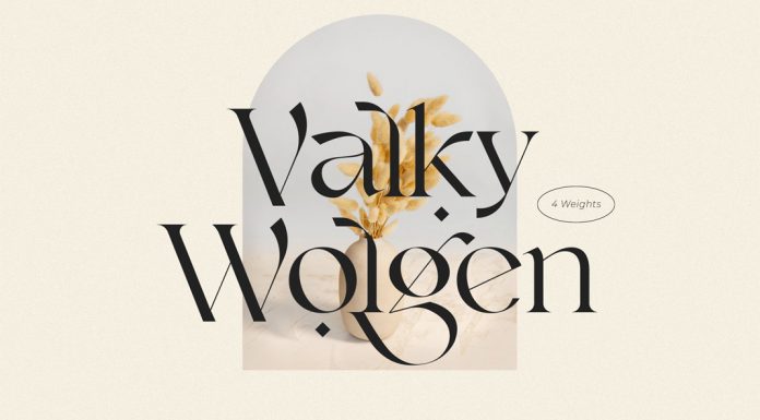valky classic modern typeface
