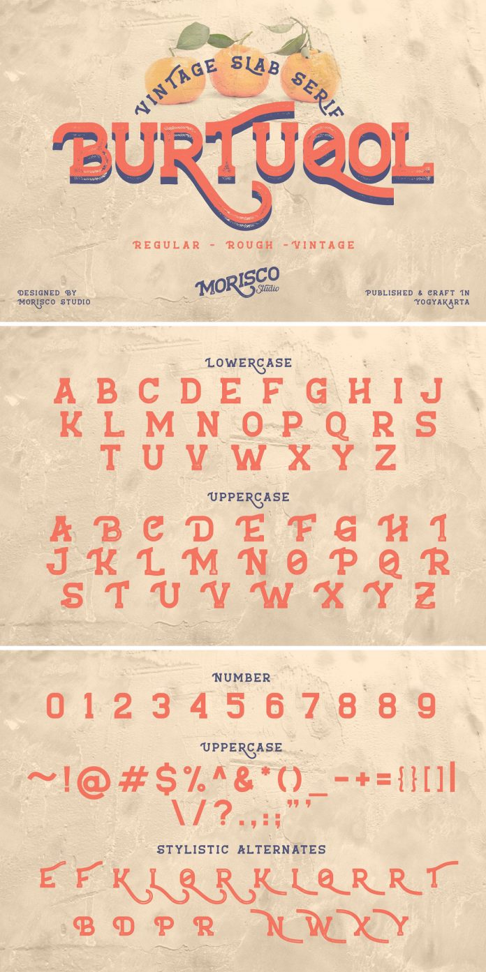 Burtuqol - Vintage Slab Serif Font