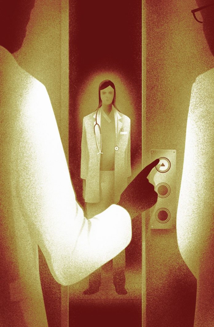 Illustration by Daniel Stolle for a three-part investigative series in Neue Zürcher Zeitung about problems in the Swiss hospital system.