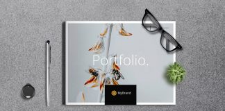 A portfolio brochure template with 24 pages for Adobe InDesign.