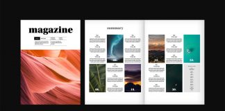 Adobe InDesign magazine template by Tom Sarraipo.