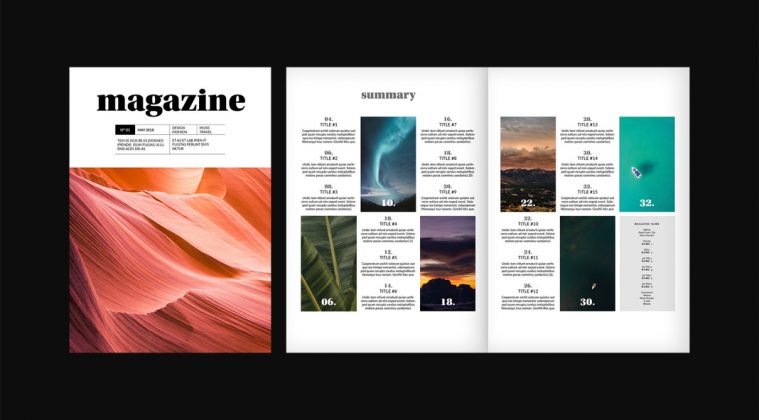 Premium Adobe InDesign Magazine Template in the Size of A4