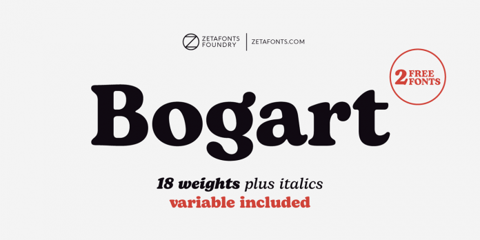 Bogart font family by Zetafonts