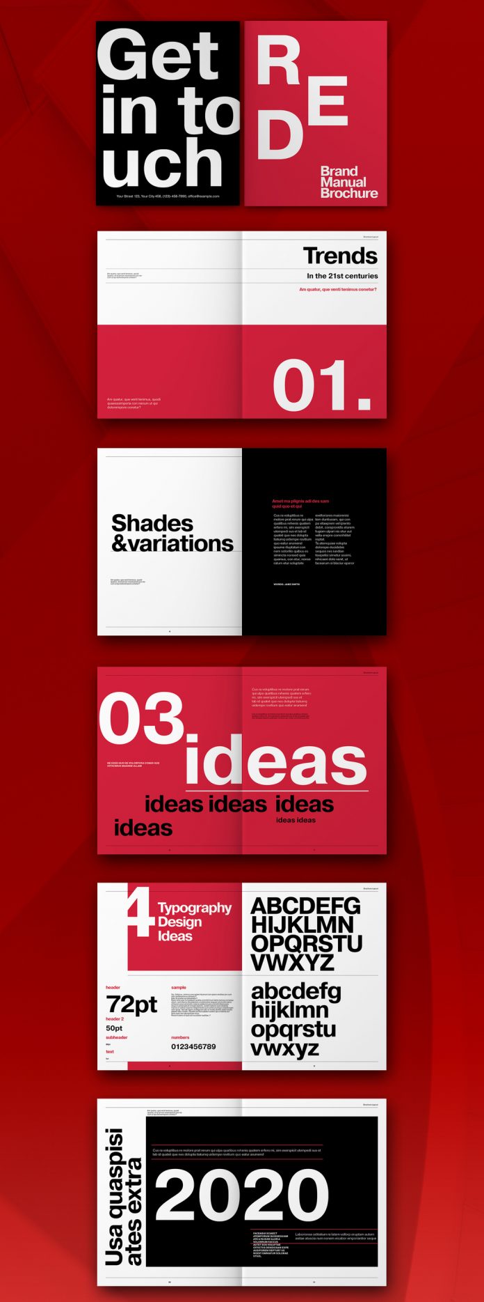 Brand Manual InDesign Template with Bold Typography