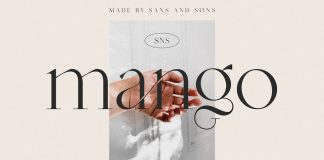 Mango serif font family by Sans & Sons.