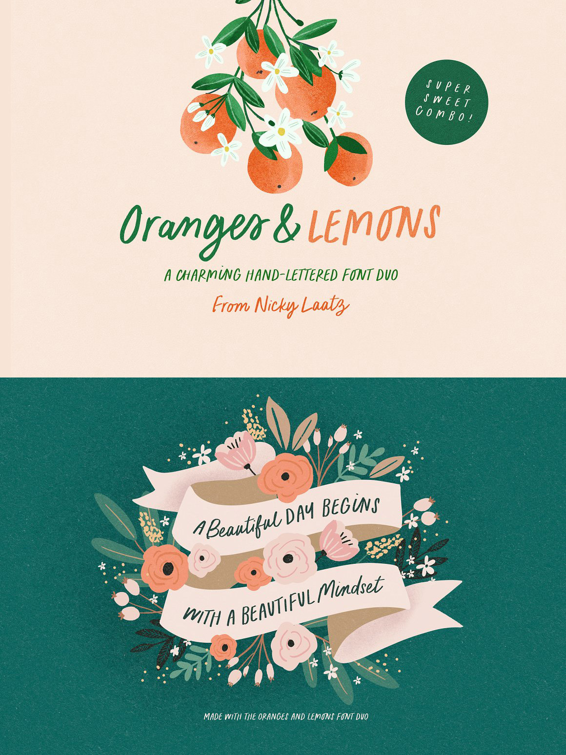 Oranges & Lemons Font Duo — HandLettered Typefaces