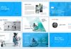 Business Pitch Deck Presentation Layout with Blue Accents