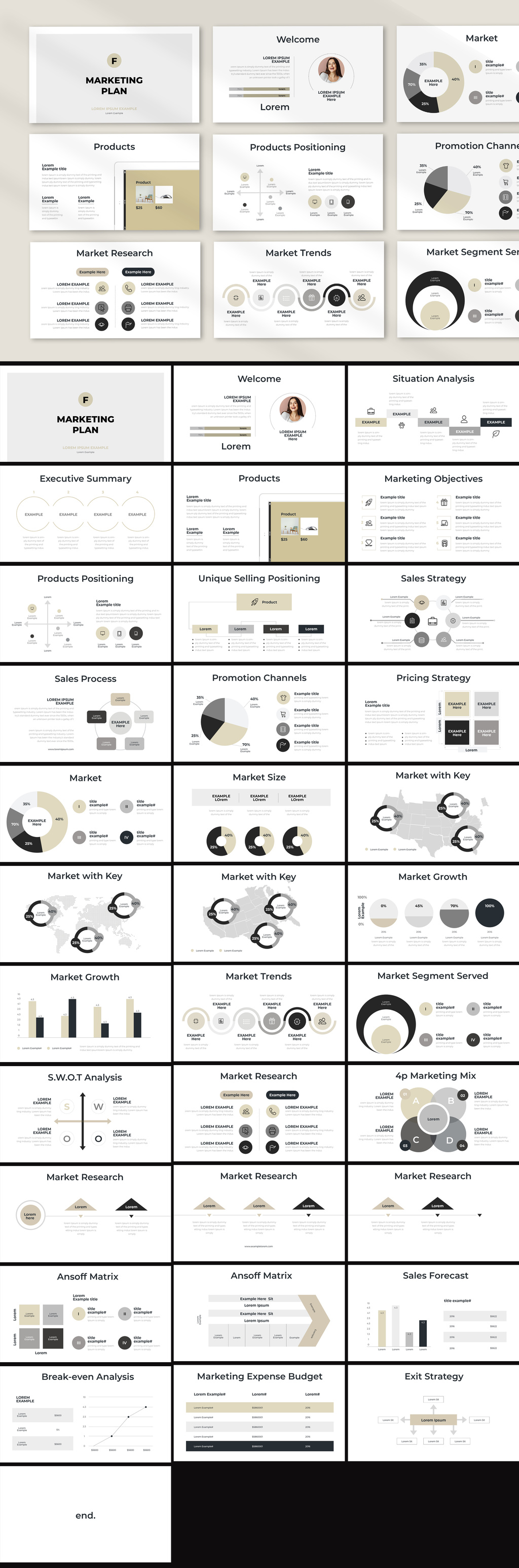 Marketing Plan Presentation Template with Infographics