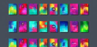 Polygonal abstract graphic backgrounds.