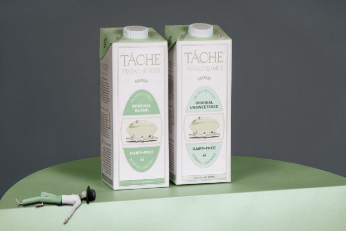 Branding case study by Futura for pistachio milk brand Táche.