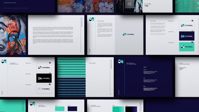 Moneeq – fintech bank branding by graphic design agency Vinille