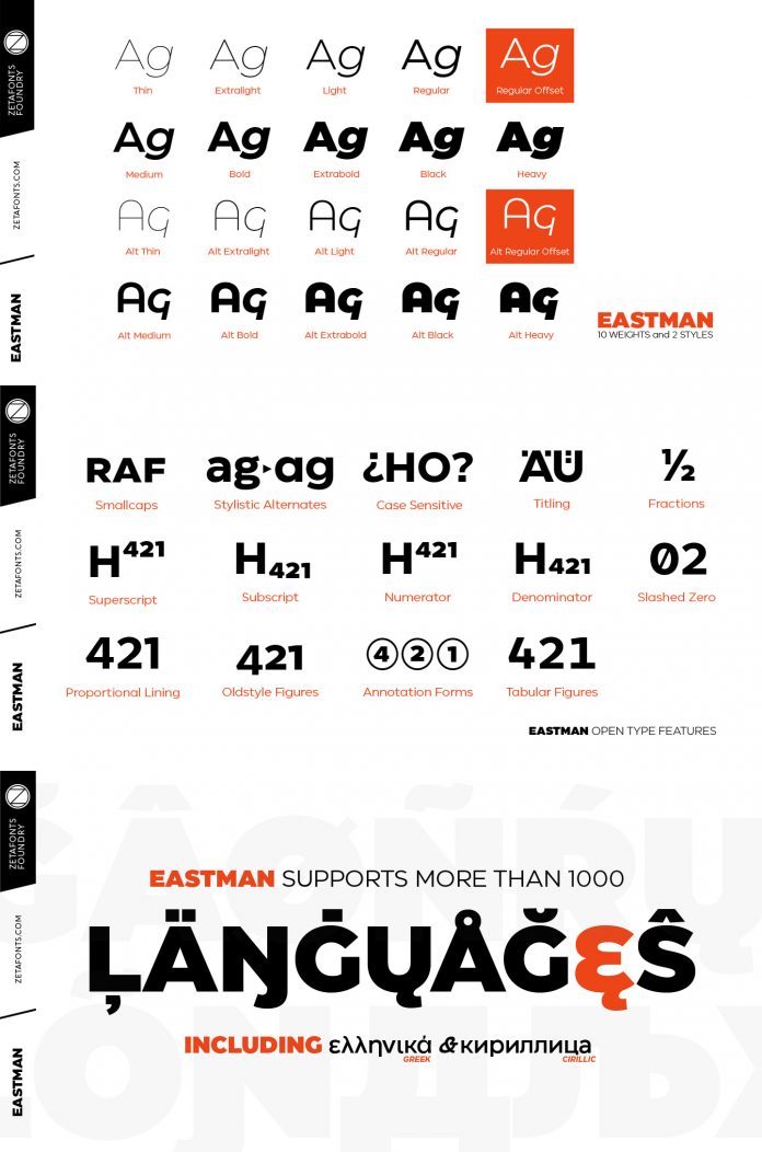 Eastman font family by Zetafonts