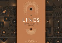 Abstract boho line graphics for logos, icons, and symbols.