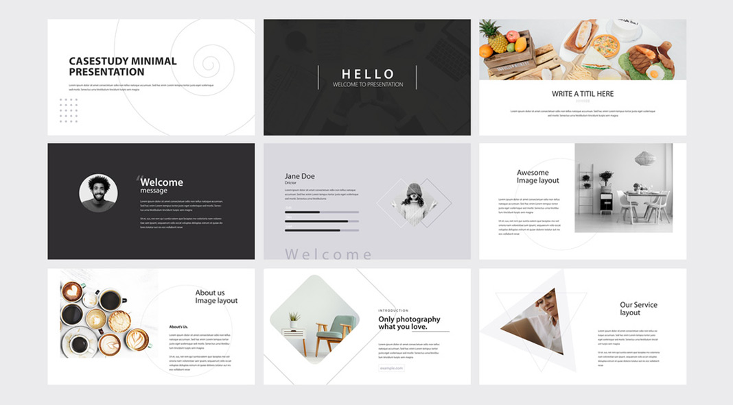 Minimal Case Study Presentation Template by GraphicArtist