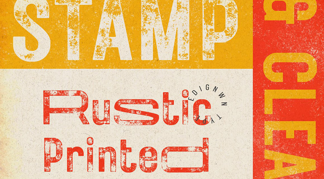 Rustic Printed Vintage Font by Edignwn Type