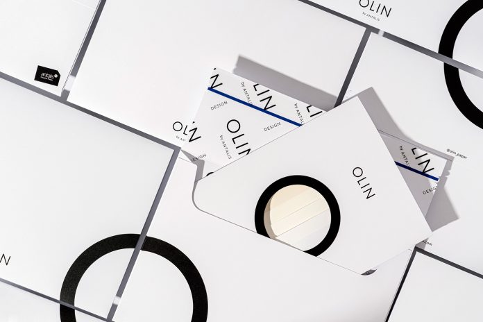 Amsterdam studio Design & Practice rebrands Olin paper by Antalis