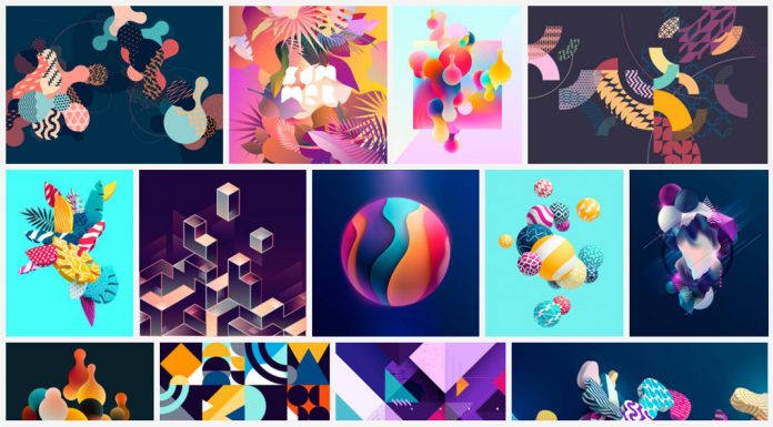 Abstract Geometric Vector Graphics for Backgrounds