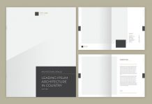 Adobe InDesign Catalog Template with Gray and Gold Accents.