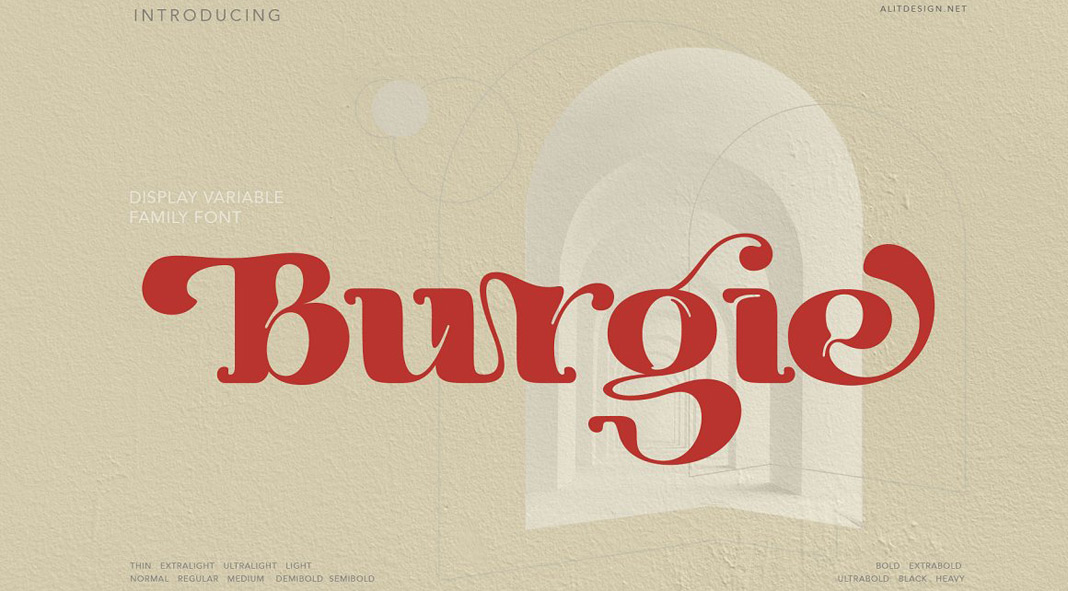 Burgie font family by alit design