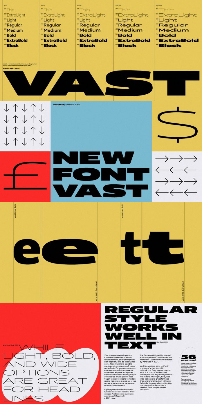 Vast font family by ParaType