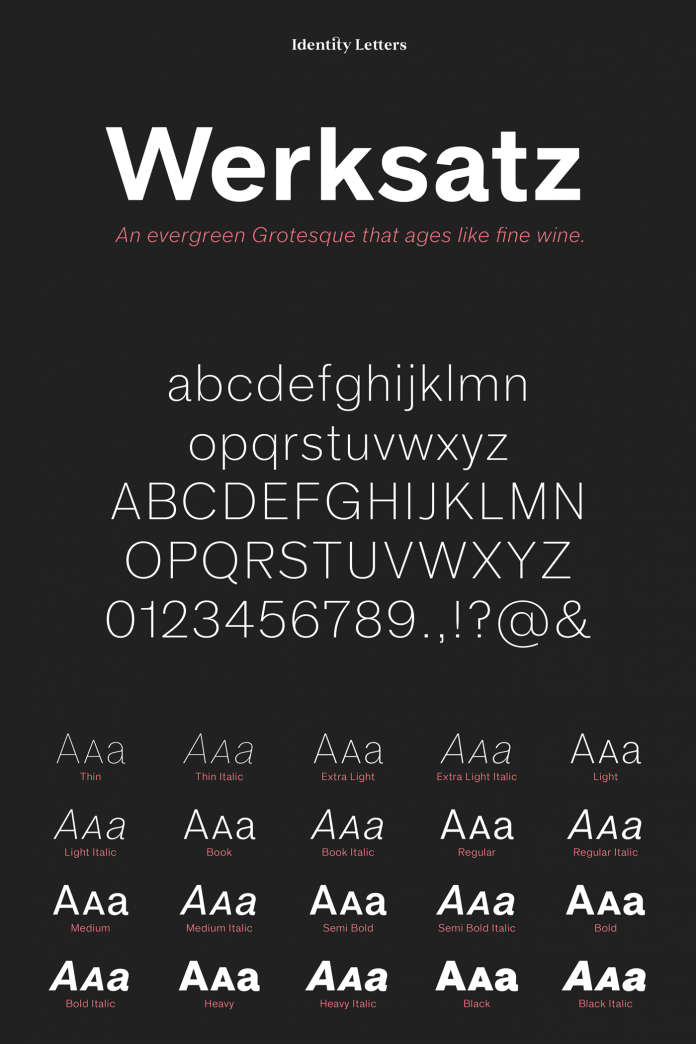 Werksatz font family by Identity Letters.