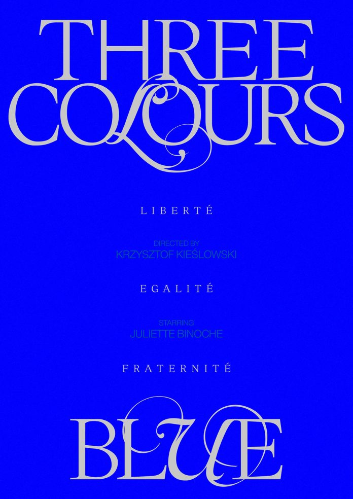 Three Colours: Blue, movie poster design by Panos Tsironis