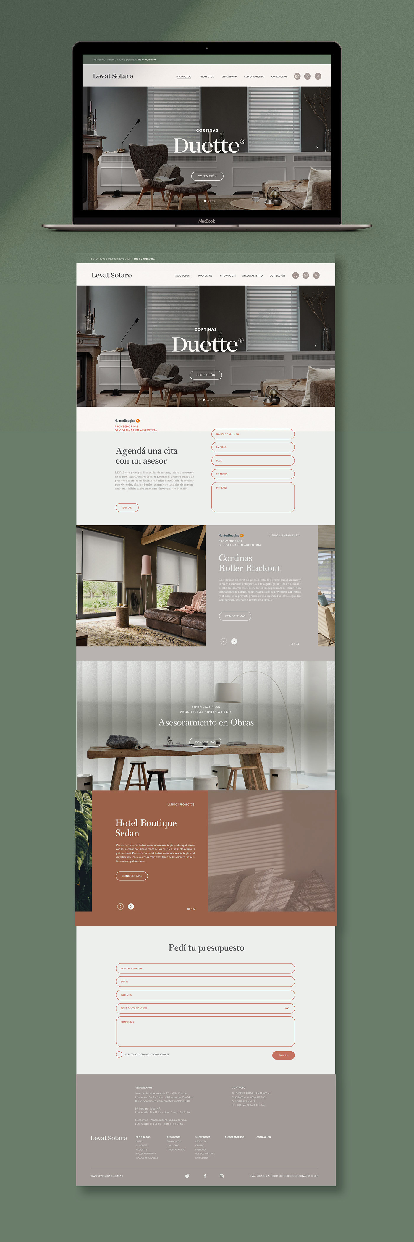 Leval Solare brand and web design by Bunker3022.