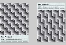 Isometric Cube Pattern Poster Template with Stipple Effect