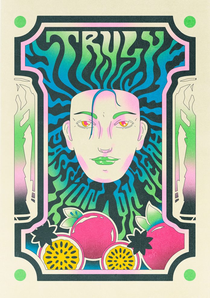 Poster illustration by Nahuel Bardi for Truly.