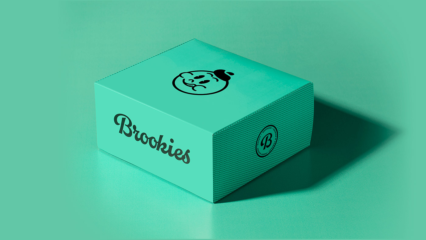 Brand and packaging design by Blank Design Studio for Brookies Cookies & Co.