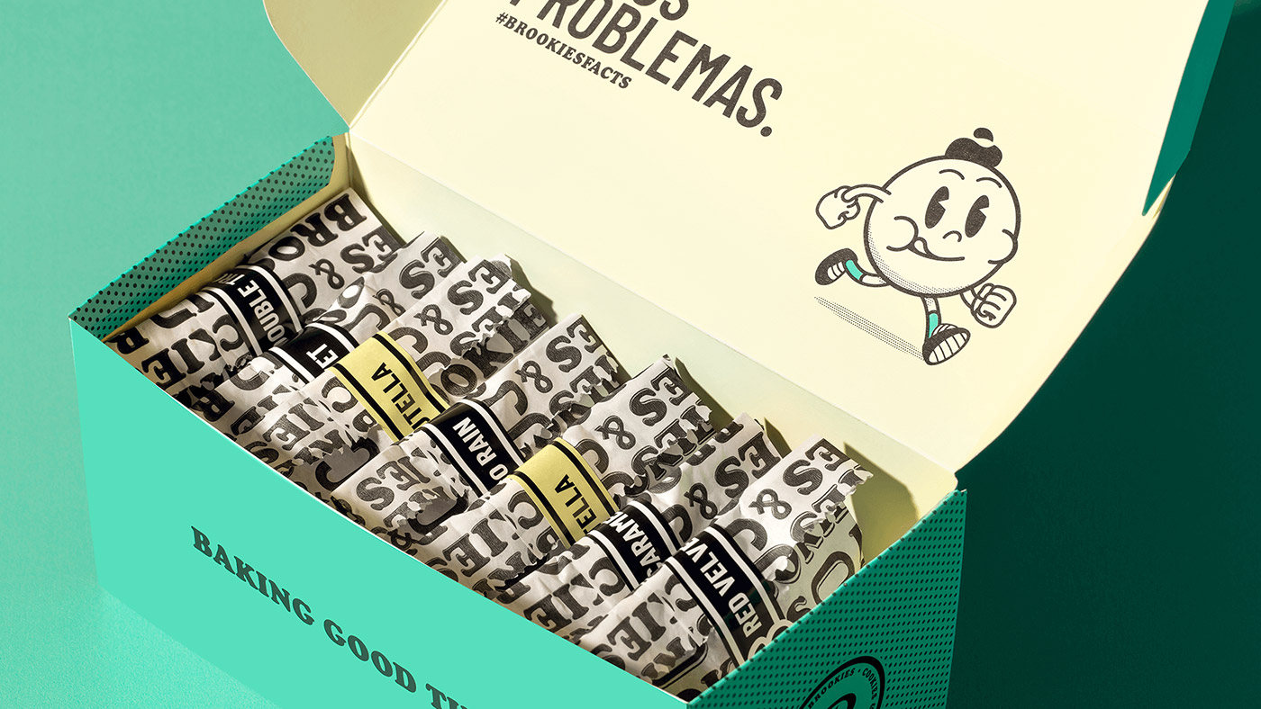 Brand and packaging design by Blank Design Studio for Brookies Cookies & Co.