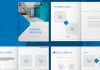 Blue Brochure Template with Minimalist Graphic Accents