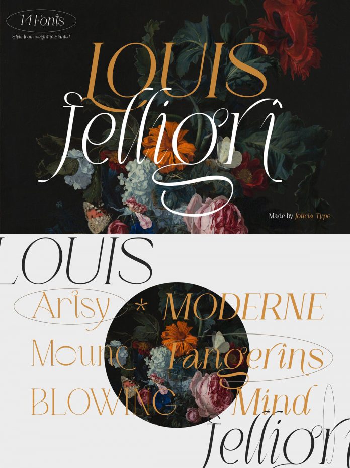 LOUIS felligri serif font by Jolicia Type.