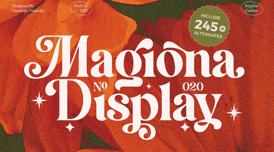 Magiona Display Font by Dora Typefoundry