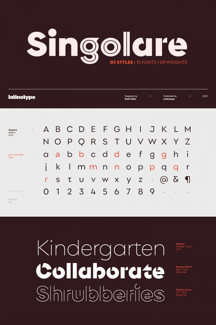 Singolare font family by Latinotype