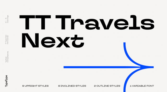 TT Travels Next font family by TypeType