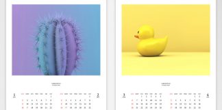 Beautiful and Simple 2022 Calendar Template for Adobe InDesign