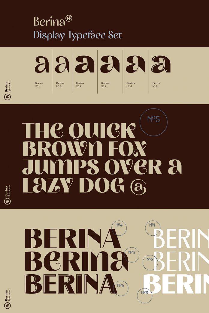 Berina font family by Hurufatfont