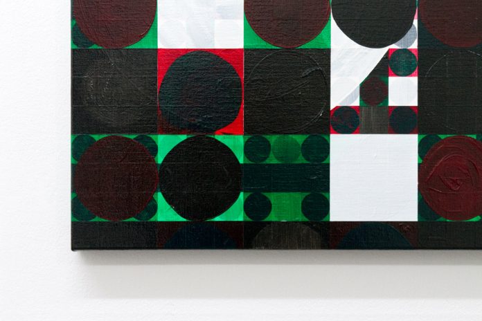 Geometric contemporary painting by artist Daan Roukens.